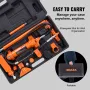 4 Ton Porta Power Kit, Portable Hydraulic Jack with 3.9 ft/1.2 m Oil Hose, Auto Body Frame Repair Kit with Storage Case for Car 