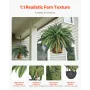 VEVOR Artificial Ferns, Natural Spread Diameter 37-41 Inch, Large Hanging Fake Boston Ferns, Sunlight Resistant Fake Plant Wall 