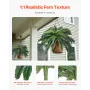 VEVOR kunstige bregner 2 stk, naturlig spredning Diameter 35-39 tommer, store hængende kunstige Boston bregner, falsk plante
