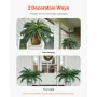 Artificial Ferns 2 Pcs, Natural Spread Diameter 35-39 Inch, Large Hanging Artificial Boston Ferns, Fake Plant Wall Decor with 35