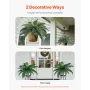 VEVOR Artificial Ferns 2 Pcs, Natural Spread Diameter 31-34 Inch, Large Hanging Artificial Boston Ferns, Fake Plant Wall Decor w