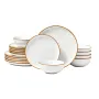 VEVOR Dinnerware Set, Service for 6 People, Round Plates and Bowls Sets, Scratch Resistant Ceramic Dinner Ware, Dishwasher and M