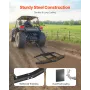 VEVOR Drag Harrow, 66" Width Tow Behind Drag Harrow, Q235 Steel Driveway Grader with Adjustable Bars & Pin Hitch, Support up to 