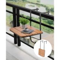 Balcony Hanging Table 25 x 24 in Patio Railing Bar Table Adjusable