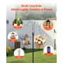 Double Shepherds Hooks for Outdoor, 8 Pack 1950 mm Heavy Duty Bird Feeder Pole, 19 mm Thick Garden Hooks for Hanging Hummingbird