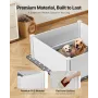 Dogs Whelping Box, 48 x 48 x 18.1 inch, Plastic PVC Puppies Playpen with Height Adjustable Door and Washable Pee Pad, Anti-Defor