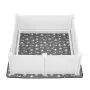 Dogs Whelping Box, 48 x 48 x 18.1 inch, Plastic PVC Puppies Playpen with Height Adjustable Door and Washable Pee Pad, Anti-Defor