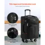 VEVOR Softside Expandable Luggage with Spinner Wheels, 20 inch / 50.8 cm Softside Carry on Luggage, Lightweight Checked Suitcase