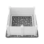 Dogs Whelping Box, 38.6 x 38.6 x 18.1 inch, Plastic PVC Puppies Playpen with Height Adjustable Door and Washable Pee Pad, Anti-D