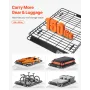 Roof Rack Basket, 64 x 50 x 4.1 in, Universal Rooftop Cargo Carrier with Two 35.4 x 39.4 in Cargo Net,150 lbs Max Car Top Luggag