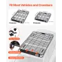 VEVOR Roof Rack Basket, 64 x 50 x 4.1 in, Universal Rooftop Cargo Carrier with Two 35.4 x 39.4 in Cargo Net,150 lbs Max Car Top 