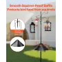 4-Hook Wild Bird Feeder Stand Pole, 2370 mm Bird Feeding Station Kit, 25 mm Diameter Bird House Hanging Hooks with Squirrel Guar