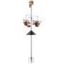 4-Hook Wild Bird Feeder Stand Pole, 2370 mm Bird Feeding Station Kit, 25 mm Diameter Bird House Hanging Hooks with Squirrel Guar