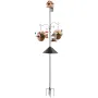 4-Hook Wild Bird Feeder Stand Pole, 2370 mm Bird Feeding Station Kit, 25 mm Diameter Bird House Hanging Hooks with Squirrel Guar