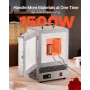 Tabletop Kiln Melter, 1500W Powerful Electric Kiln, 2192℉ / 1200℃ Max Temperature, Stainless Steel, Gold Melting Furnace for Wax
