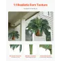 Artificial Ferns 2 Pcs, Natural Spread Diameter 43-47 Inch, Large Hanging Artificial Boston Ferns, Fake Plant Wall Decor with 50