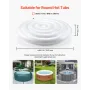 Inflatable Hot Tub Cover, 5.4 Ft / 164.5 cm Round Hot Tub Cover Protector, Insulated Spa Covers for Inflatable Hottub, Weatherpr