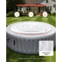 VEVOR Inflatable Hot Tub Cover, 5.4 Ft / 164.5 cm Round Hot Tub Cover Protector, Insulated Spa Covers for Inflatable Hottub, Wea