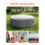VEVOR Inflatable Hot Tub Cover, 5.4 Ft / 164.5 cm Round Hot Tub Cover Protector, Insulated Spa Covers for Inflatable Hottub, Wea