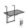 Balcony Hanging Table 19 x 24 in Metal Patio Railing Table Adjustable