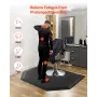 Salon Mat for Hair Stylist, 1225 x 1505 mm Hexagon Salon Chair Mat Anti Fatigue, 13mm Thickened Barber Shop Floor Mat with Round