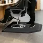 Salon Mat for Hair Stylist, 1225 x 1505 mm Hexagon Salon Chair Mat Anti Fatigue, 13mm Thickened Barber Shop Floor Mat with Round