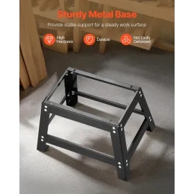 VEVOR bordfræserbord, 610 x 400 mm / 24 tommer x 15,7 tommer, fræsebord på bænk med justerbart hegn, MDF-top, robust Meta