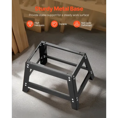 VEVOR bordfræserbord, 610 x 400 mm / 24 tommer x 15,7 tommer, fræsebord på bænk med justerbart hegn, MDF-top, robust Meta