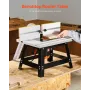 VEVOR Benchtop Router Table, 610 x 400 mm / 24 in x 15.7 in, Bench Top Routing Table with Adjustable Fence, MDF Top, Sturdy Meta