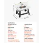 Benchtop Router Table, 610 x 400 mm / 24 in x 15.7 in, Bench Top Routing Table with Adjustable Fence, MDF Top, Sturdy Metal Base