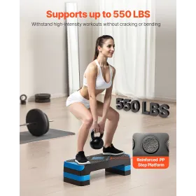 Aerobic Exercise Step Platform, 28-tommer Workout Aerobic