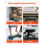 Aerobic Exercise Step Platform, 28-Inch Workout Aerobic Stepper, Height Adjustable Fitness Training Step Deck Trainer with 4 Ris