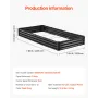 VEVOR Metal Raised Garden Bed, 8 x 4 x 1 ft Outdoor Galvanized Planter Box, with Open Bottom, Large Planter Raised Bed for Garde