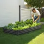 Metal Raised Garden Bed, 8 x 4 x 1 ft Outdoor Galvanized Planter Box, with Open Bottom, Large Planter Raised Bed for Gardening V