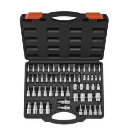 It Socket og ekstern Torx Socket Set 60-Piece S2 Alloy Steel CR-V stål
