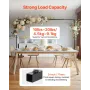 Over The Table Rod Stand with Clamps, 13"-42" Tall & 28"-98" Length Adjustable, Metal Table Arch Stand, Tabletop Balloon Arch Fr