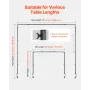 Over The Table Rod Stand with Clamps, 13"-42" Tall & 28"-98" Length Adjustable, Metal Table Arch Stand, Tabletop Balloon Arch Fr