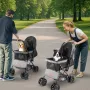 VEVOR Pet Stroller, 44 lbs Weight Capacity, Foldable Dog Stroller Cart, 4 Wheels Cats Stroller with Mesh Windows & Revrsible Han