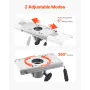VEVOR bådsæde piedestal, fremad og bagud glidende justering, aluminiumslegering båd stolebase med glide, 5-tommer glidende