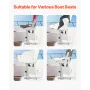 VEVOR Boat Seat Pedestal, Forward & Backward Sliding Adjustment, Aluminum Alloy Boat Chair Base with Slide, 5-inch Sliding Trave