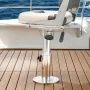 Boat Seat Pedestal, Forward & Backward Sliding Adjustment, Aluminum Alloy Boat Chair Base with Slide, 5-inch Sliding Travel, Wat