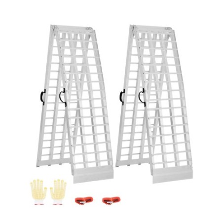 2000 lbs Aluminum Ramps 2Pcs Heavy-duty Loading Ramps with Handles