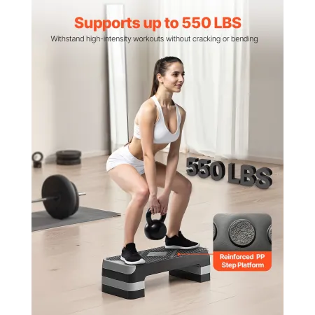 Aerobic Exercise Step Platform, 28-tommer Workout Aerobic