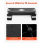 VEVOR Aerobic Exercise Step Platform, 28-tommer Workout Aerobic Stepper, Højdejusterbar Fitness Training Step Deck Trainer med