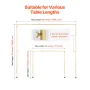 Over The Table Rod Stand with Clamps, 13"-42" Tall & 28"-98" Length Adjustable, Metal Table Arch Stand, Tabletop Balloon Arch Fr