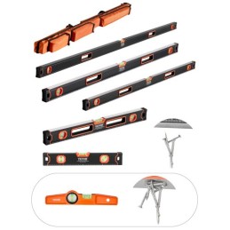 6-delt torpedo niveau 78/48/32/24/16/10 inch boks niveauer med boble hætteglas