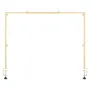 Over The Table Rod Stand with Clamps, 13"-42" Tall & 28"-98" Length Adjustable, Metal Table Arch Stand, Tabletop Balloon Arch Fr