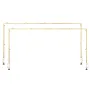 Over The Table Rod Stand with Clamps, 13"-42" Tall & 28"-98" Length Adjustable, 2 Packs Table Arch Stand, Tabletop Balloon Arch 