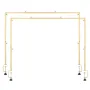 Over The Table Rod Stand with Clamps, 13"-42" Tall & 28"-98" Length Adjustable, 2 Packs Table Arch Stand, Tabletop Balloon Arch 