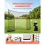 VEVOR Hockey and Lacrosse Goal Backstop, 12x9 ft Lacrosse Net with Extended Coverage, Quick Easy Setup Complete Accessories Trai